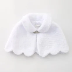 White Faux Fur Stole Cape